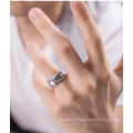 Amazon Hot Vente 8 mm Tungsten Steel Black Rings Bijoux Tungsten Ring Double Groove Couleur Shel